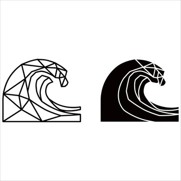 Geometric wave illustration, a modern and minimalist design