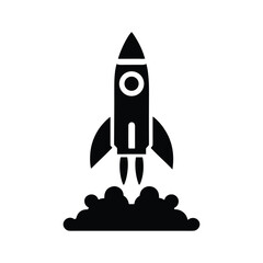 A powerful symbol of a new business startup launching, representing rapid growth, innovation, and a successful project mission into the future