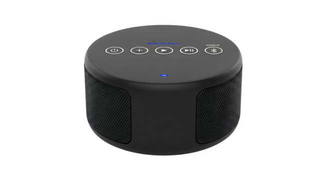 Black portable bluetooth speaker