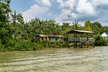 River boat tour on the Guama River at Belem do Para, a city on the north area of Brazil.