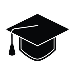 Graduation Cap Icon Academic Achievement, Celebration, and Symbol of Education Success for University and College Graduates