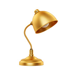 Classic metallic table lamp, retro office lighting concept isolated