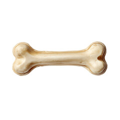3D render of a realistic dog bone treat or chew toy isolated on white background