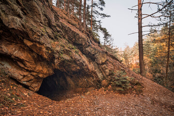 Natura, las, góry, drzewa, krajobraz, jesienią, drzew, skały, Polska, Krajobraz, Jesień, Dolny śląsk,  © Adrian Jaśpiński