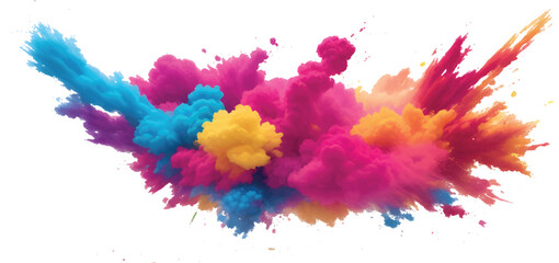 Colorful abstract watercolor paint splashes and ink stain texture illustration