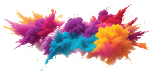 Abstract watercolor art design featuring colorful ink splashes, textures, and a rainbow gradient pattern illustration