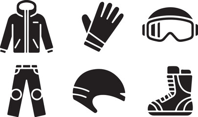 Black Icons of Winter Sports Clothing and Accessories