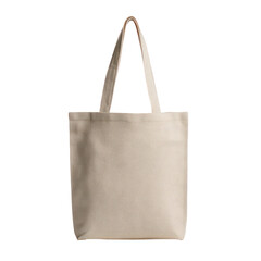 Blank cotton canvas tote bag mockup isolated on white background