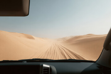 focused view of dashboard displaying ultrabright navigation projection on windshield