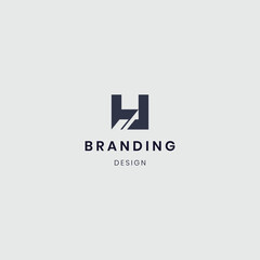 branding letter H logo vector template