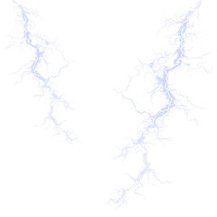 Iridescent Lightning Thunderbolt Transparent Effect Dramatic Atmospheric Electricity