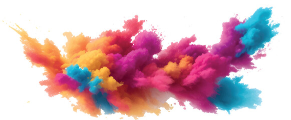 Abstract colorful watercolor background with artistic paint texture and rainbow splash pattern