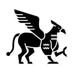 griffin glyph icon. griffin illustration.
