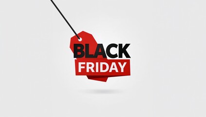 A sleek red tag dangling, heralding the arrival of bargain bonanza: Black Friday promotions.