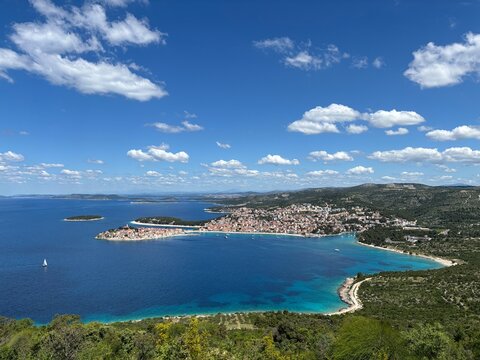Primosten in Croatia, view from hill