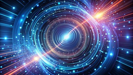 Abstract spiral galaxy with bright stars and cosmic dust in deep space