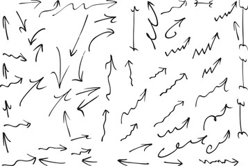 Arrow vector collection. Doddle arrow set. Black vector arrows icons. Hand drawn red arrow icon transparent. Arrow for your web site design