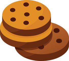 chocolate chip cookie of vector