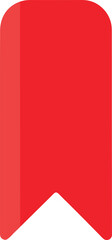 Red Bookmark Tag With Pointed Bottom Keywords: bookmark, tag, red, shape, graphic, design