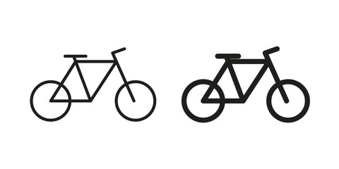 Bicycle icon in trendy flat style design. Vector graphic illustration.