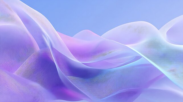Abstract purple and blue flowing waves with intricate patterns, creating a dynamic and visually stunning background