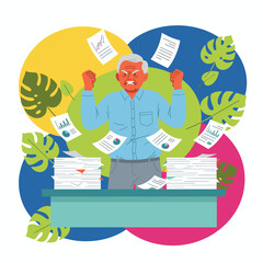 Stressed senior boss explodes in anger over excessive workload and bureaucracy