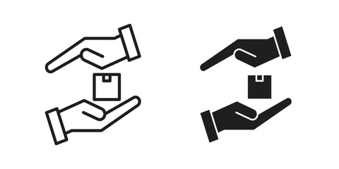 Cash on delivery icon in trendy flat style design. Vector graphic illustration.