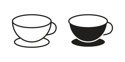 Coffee icon in trendy flat style design. Vector graphic illustration.