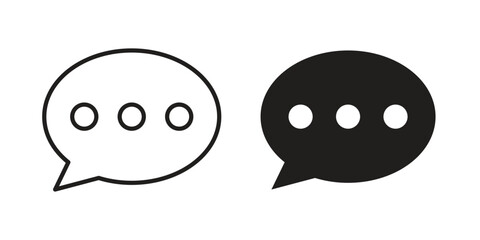 Comments icon in trendy flat style design. Vector graphic illustration.