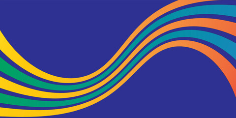 Abstract Background Design with Color Curve Lines. Vector 3D Gradient Shapes. Wavy and Spiral Ribbons. Dynamic Lines with Color Gradation