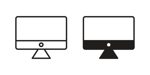 Desktop icon in trendy flat style design. Vector graphic illustration.