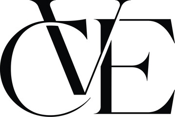 CVE Letter Initial Logo Design Template Vector Illustration