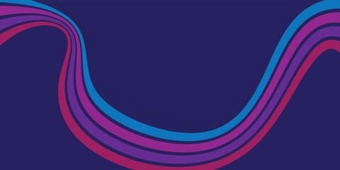 Abstract colorful 70s background vector. Vintage retro wallpaper with rainbow stripes and wavy lines. A 1970 color illustration suitable for posters, banners, decorative items and wall art.