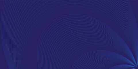 Abstract dark blue modern futuristic banner background. Glowing blue oval lines pattern design. Swirl ellipse lines element. Circular motion. Suit for banner, brochure, cover, flyer, website