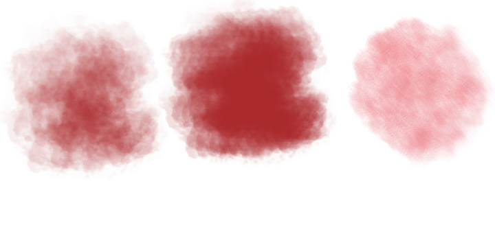 Abstract textured red shapes with soft edges against a dark background