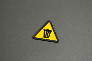 Garbage and waste, a symbol of attention. Waste disposal. Environmental awareness and sustainable living. Recycling and proper waste management.