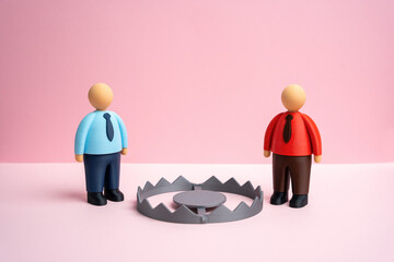 Two counterparties and a risky transaction. Choosing a safe location and method for the contractual transaction. Trust and verification in business deals. Corporate security discussions.