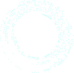 Radiating network of luminous neon points arranged in circular motion forming complex radial composition with geometric precision.