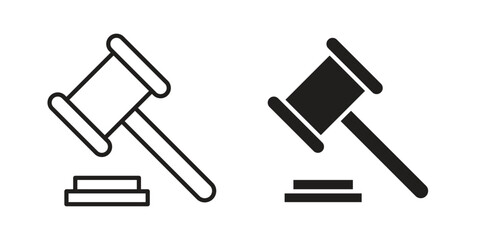 Law icon in trendy flat style design. Vector graphic illustration.