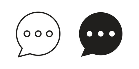 Live chat icon in trendy flat style design. Vector graphic illustration.