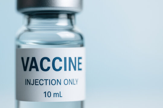 Measles vaccine + childhood immunization vial medicine injection health protection pediatric care