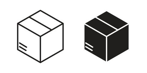 Package icon in trendy flat style design. Vector graphic illustration.