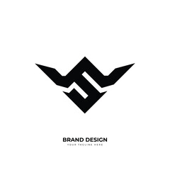 Letter Sv or Vs triangle geometric unique trendy logo