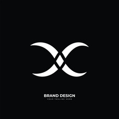 Letter X geometric modern monogram logo