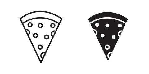 Pizza icon in trendy flat style design. Vector graphic illustration.