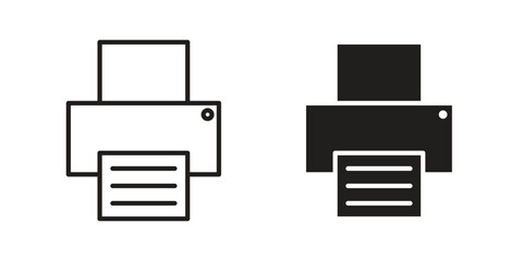 Print icon in trendy flat style design. Vector graphic illustration.