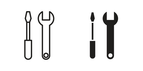 Repair tools icon in trendy flat style design. Vector graphic illustration.