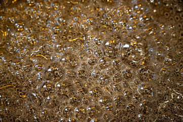 Boiling Caramel Bubbles Close-Up