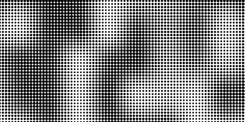 Dotted gradient halftone background. Horizontal seamless dots pattern in pop art style. Abstract modern stylish texture. Vector illustration.