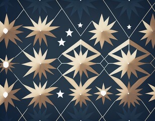 geometric hexagon pattern with star accents modern design aesthetic